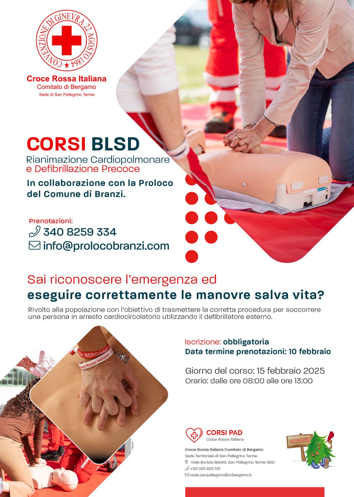 Corso di rianimazione cardiopolmonare e defibrillazione precoce